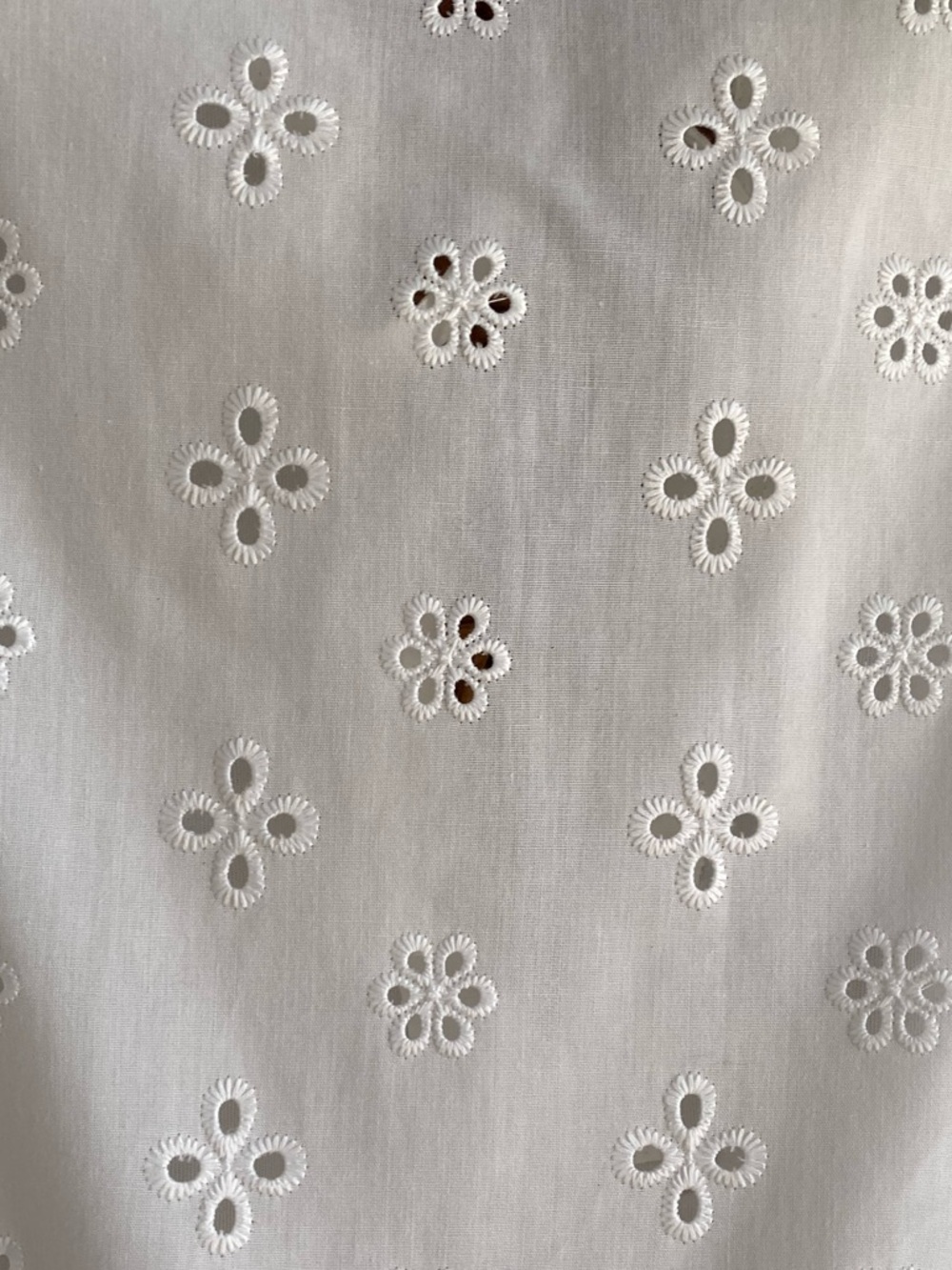 Divided H&M White Eyelet Dress Coverup Long Sleeved Side Pockets Size Medium - Picture 4 of 10